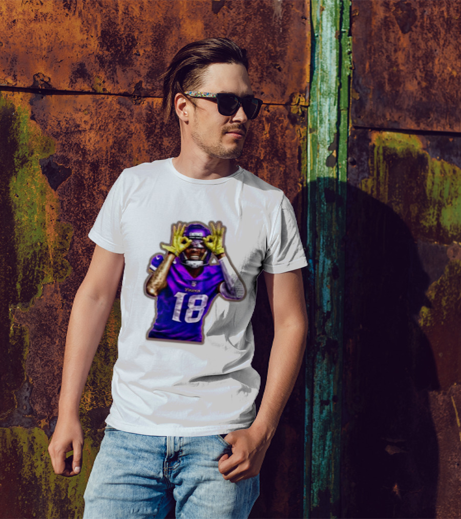 Football Minnesota Vikings Justin Jefferson Trippy Now U See Me T-Shirt