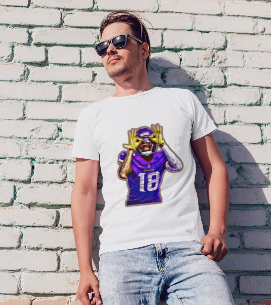 Football Minnesota Vikings Justin Jefferson Trippy Now U See Me T-Shirt