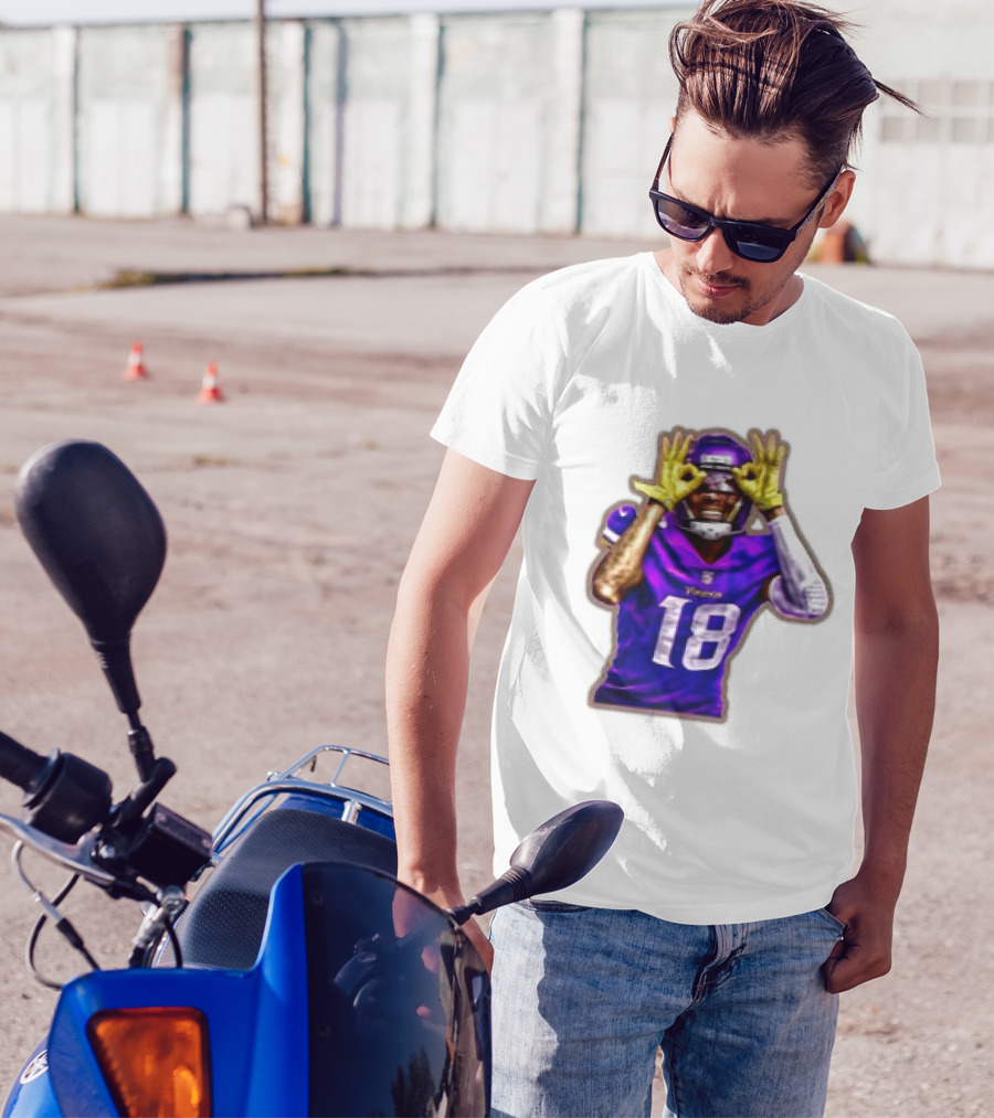Football Minnesota Vikings Justin Jefferson Trippy Now U See Me T-Shirt