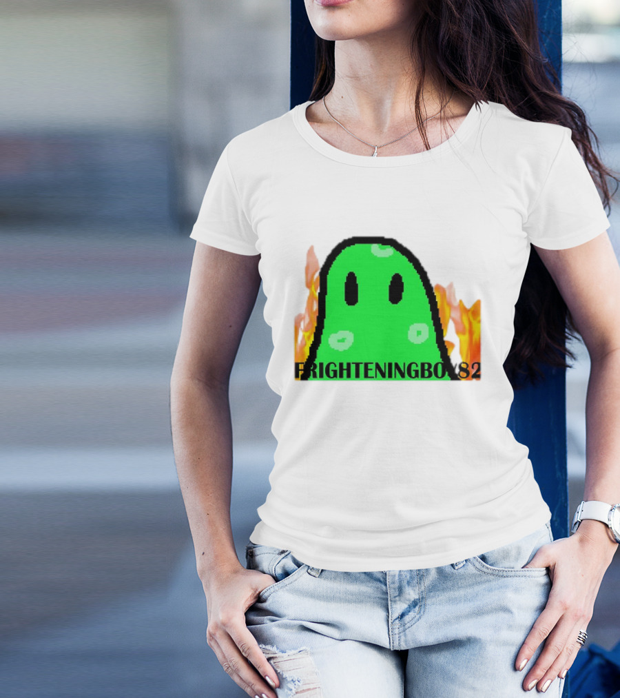 FRIGHTENINGBOY82 Slime With Fire Background T-Shirt