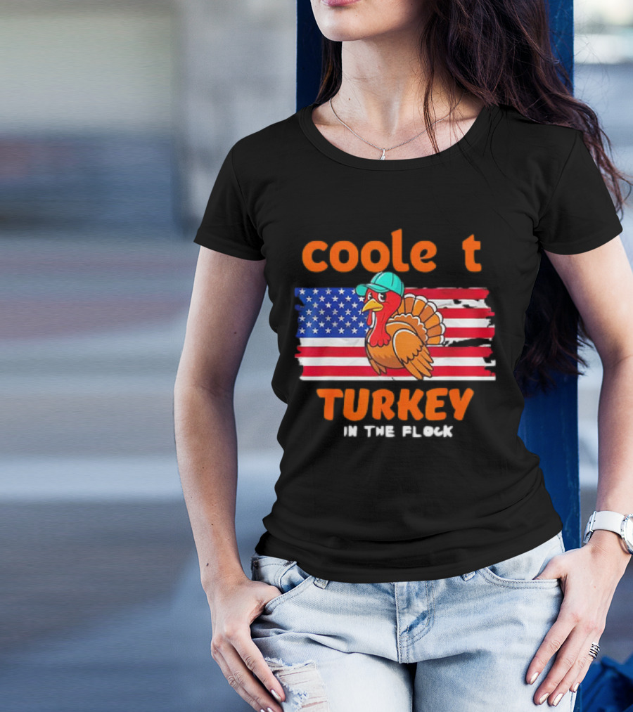 Cool Turkey USA Flag In The Flock T-Shirt