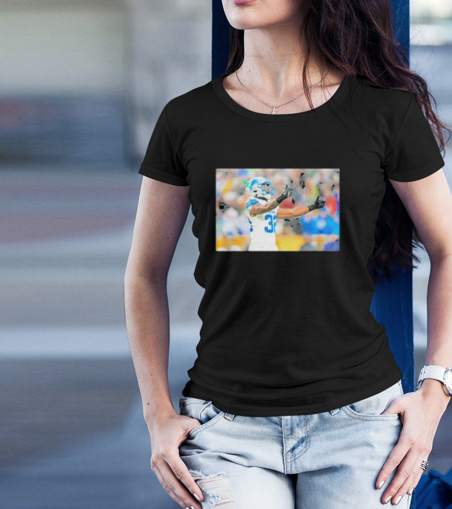 Lions Brian Branch Gesture Iconic Football Action T-Shirt