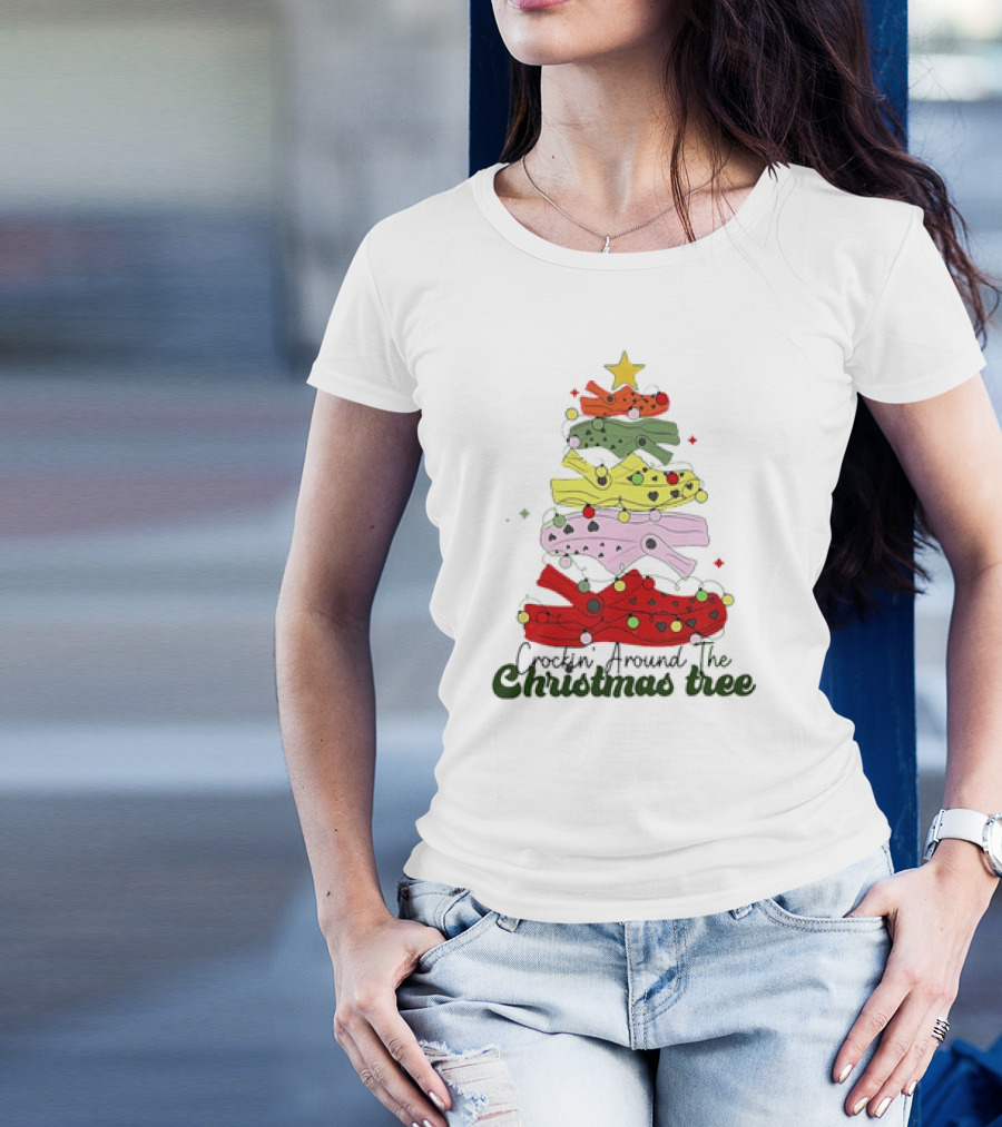 Crockin' Around The Christmas Tree Crocs Holiday T-Shirt