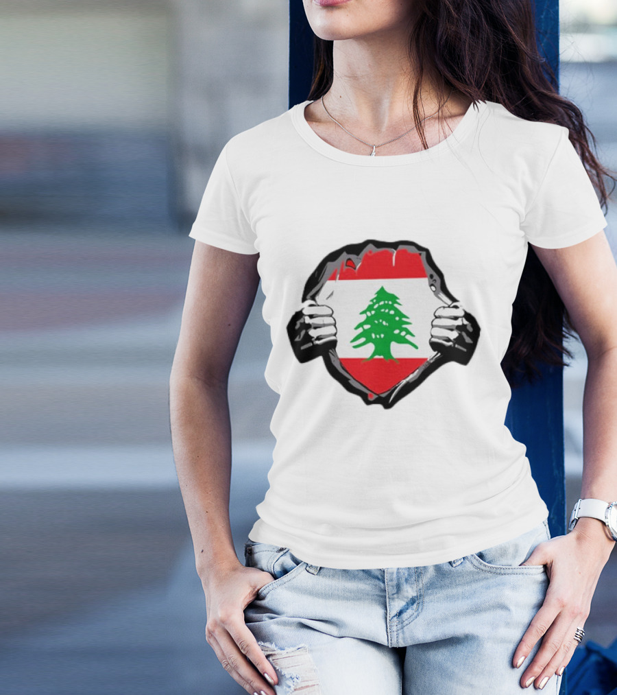 Lebanon Flag Lebanese Roots Cedar Pride Emblem T-Shirt