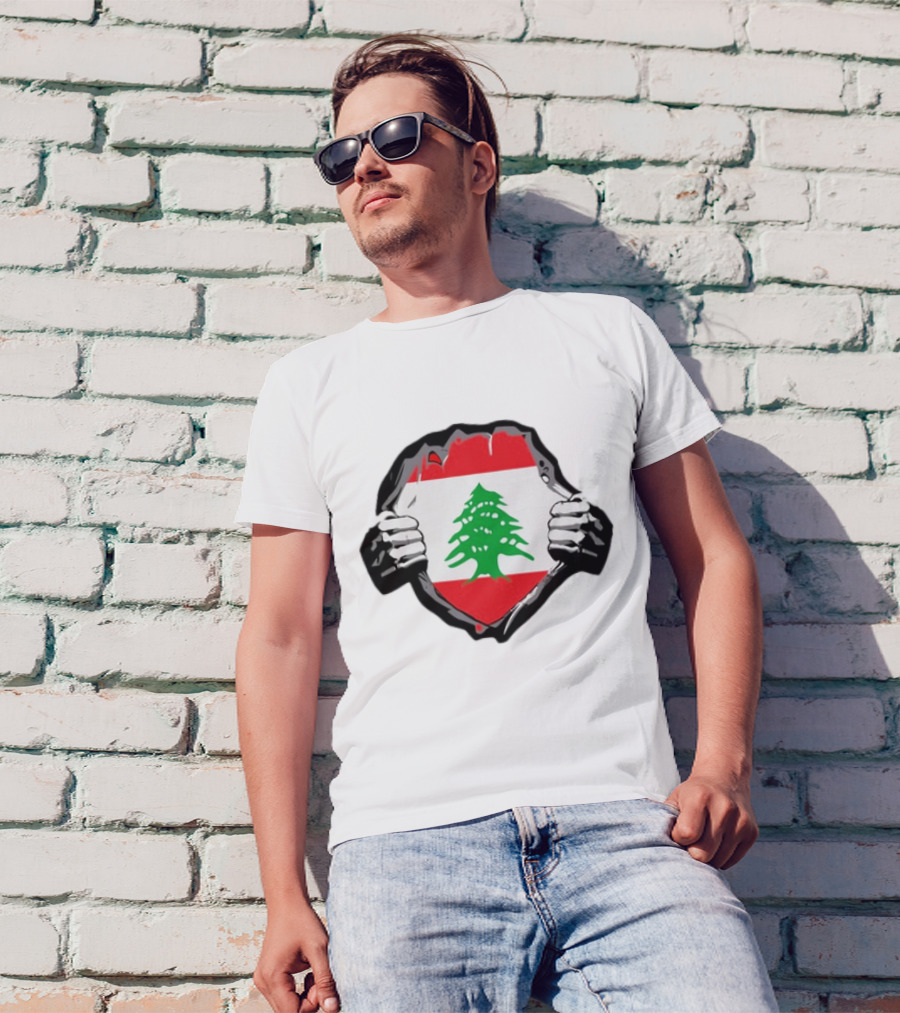 Lebanon Flag Lebanese Roots Cedar Pride Emblem T-Shirt