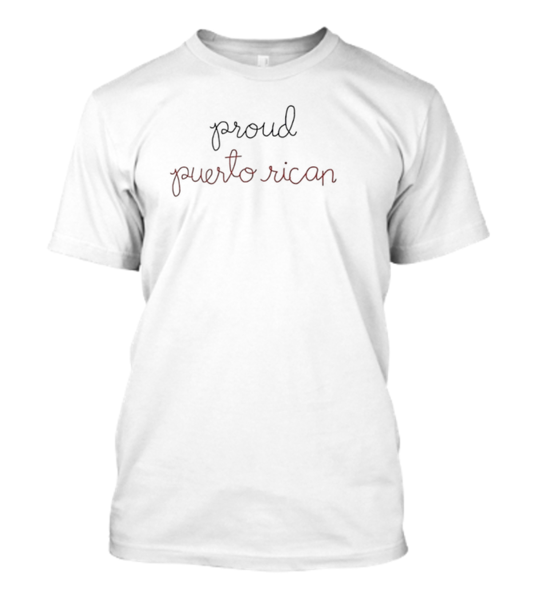 Lingua Franca Proud Puerto Rican Text T-Shirt