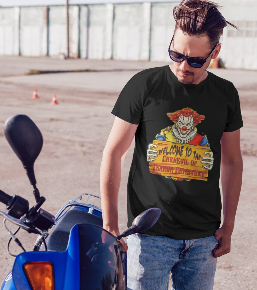 Welcome To The Carnevil Of Terror Cemetery Clown Horror T-Shirt