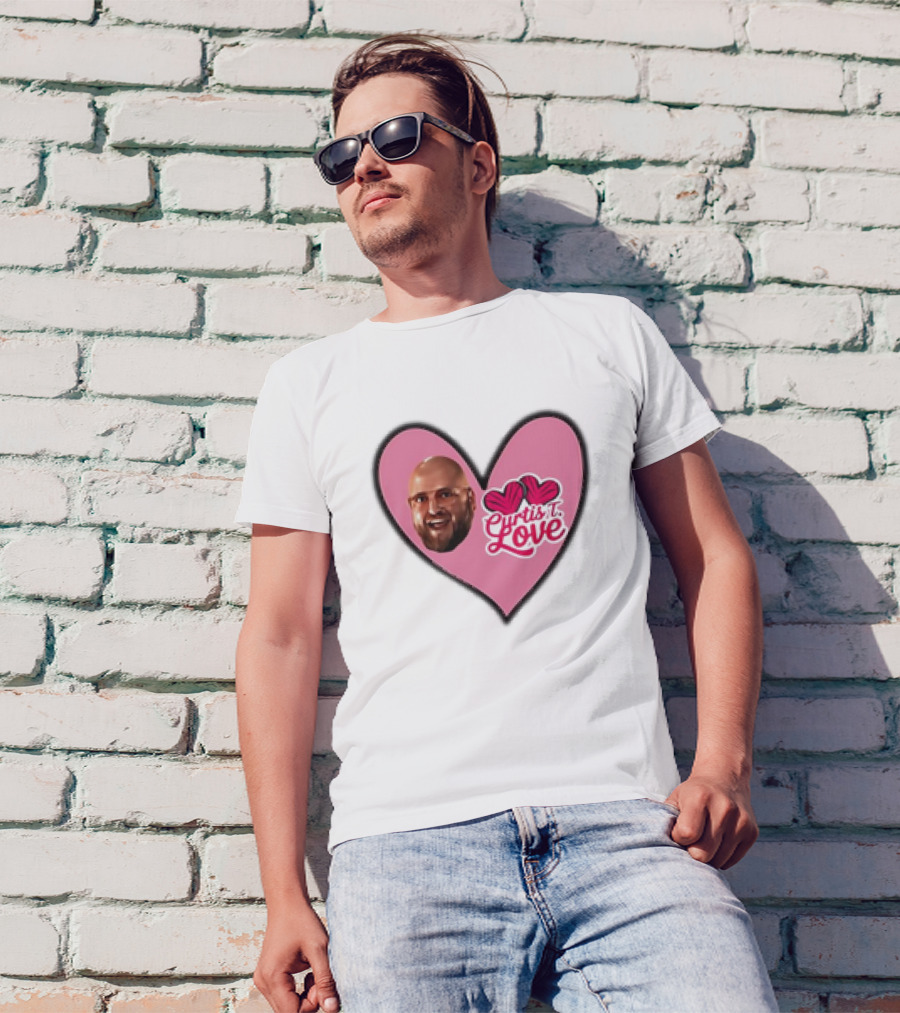 Curtis T Love Heart With Curtis Love Face And Pink Heart T-Shirt