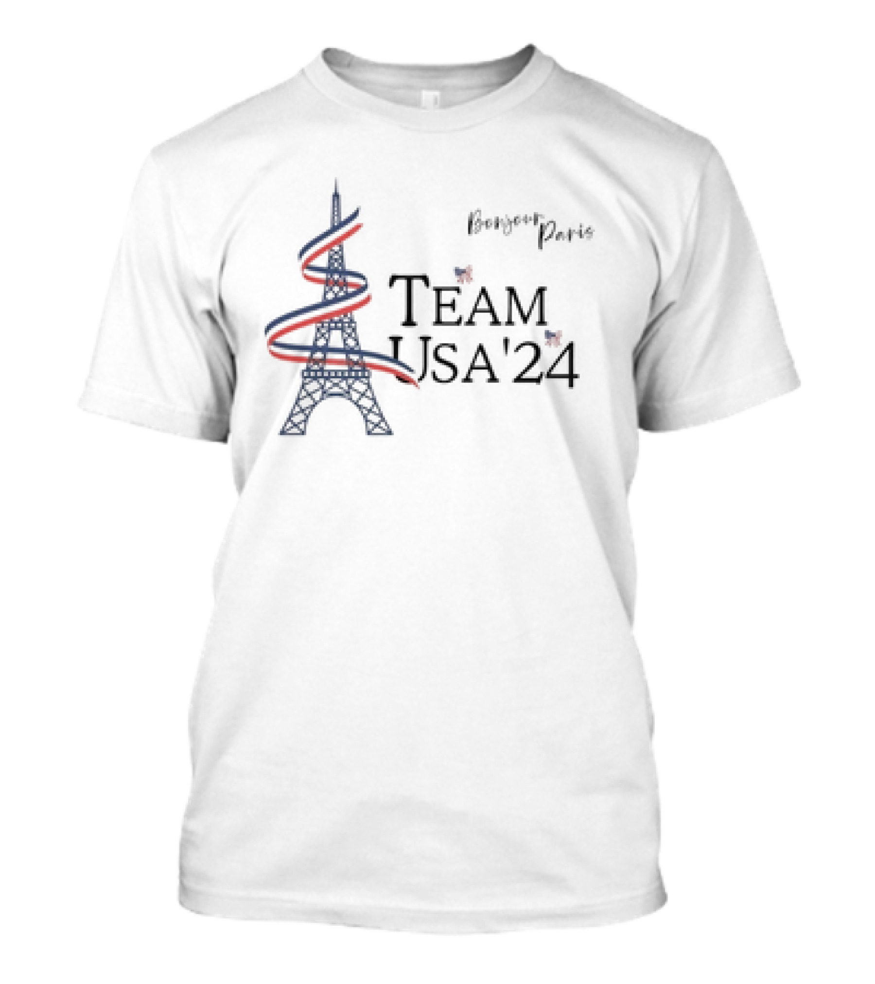 Bonjour Paris Team USA '24 Eiffel Tower Olympic Games T-Shirt