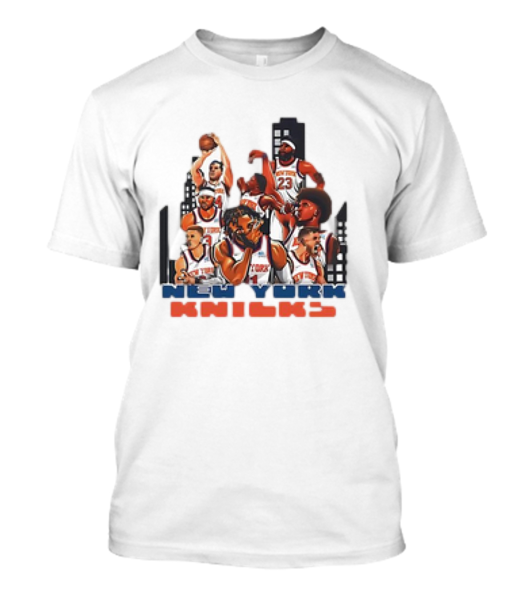 New York Knicks Jalen Brunson Era Basketball Team Skyline T-Shirt