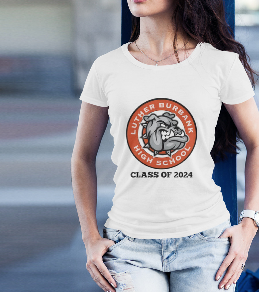 Luther Burbank High School Bulldog Emblem Class Of T-Shirt
