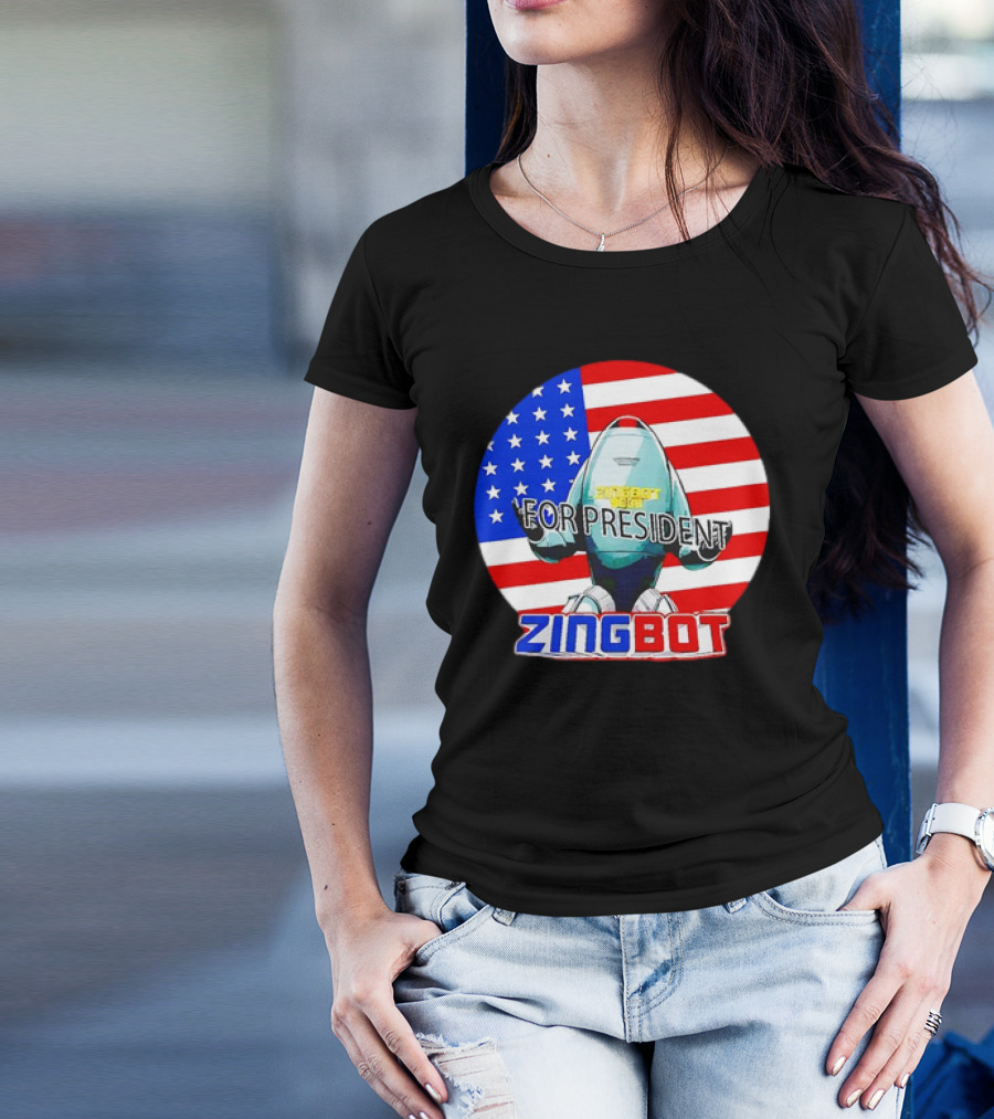 Zingbot For President USA Flag T-Shirt