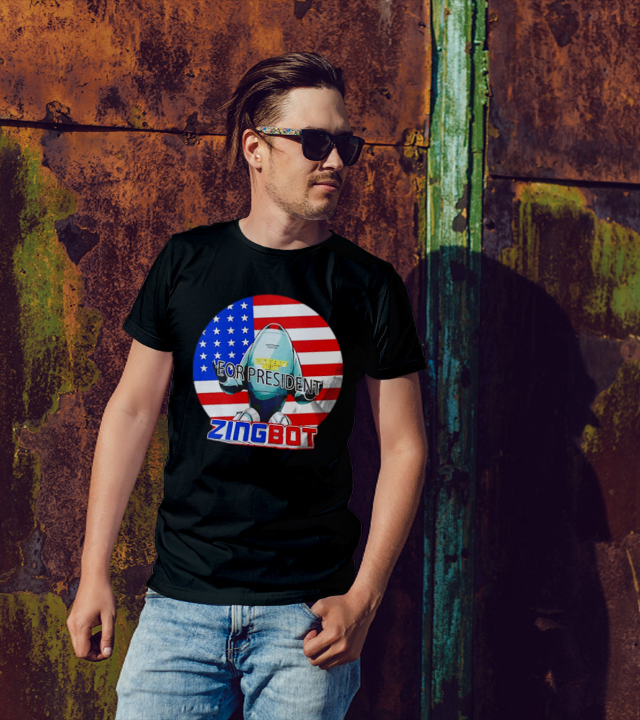 Zingbot For President USA Flag T-Shirt
