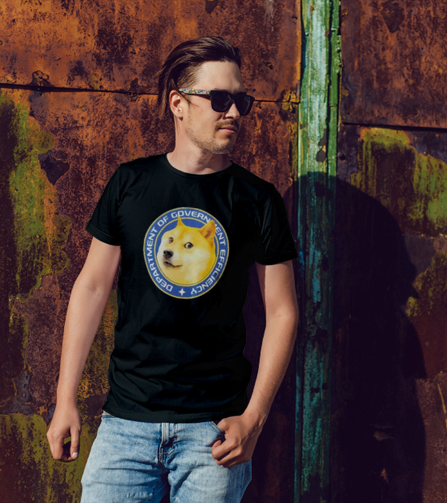 Department Of Government Efficiency DOGE Seal With Iconic Doge Face T-Shirt