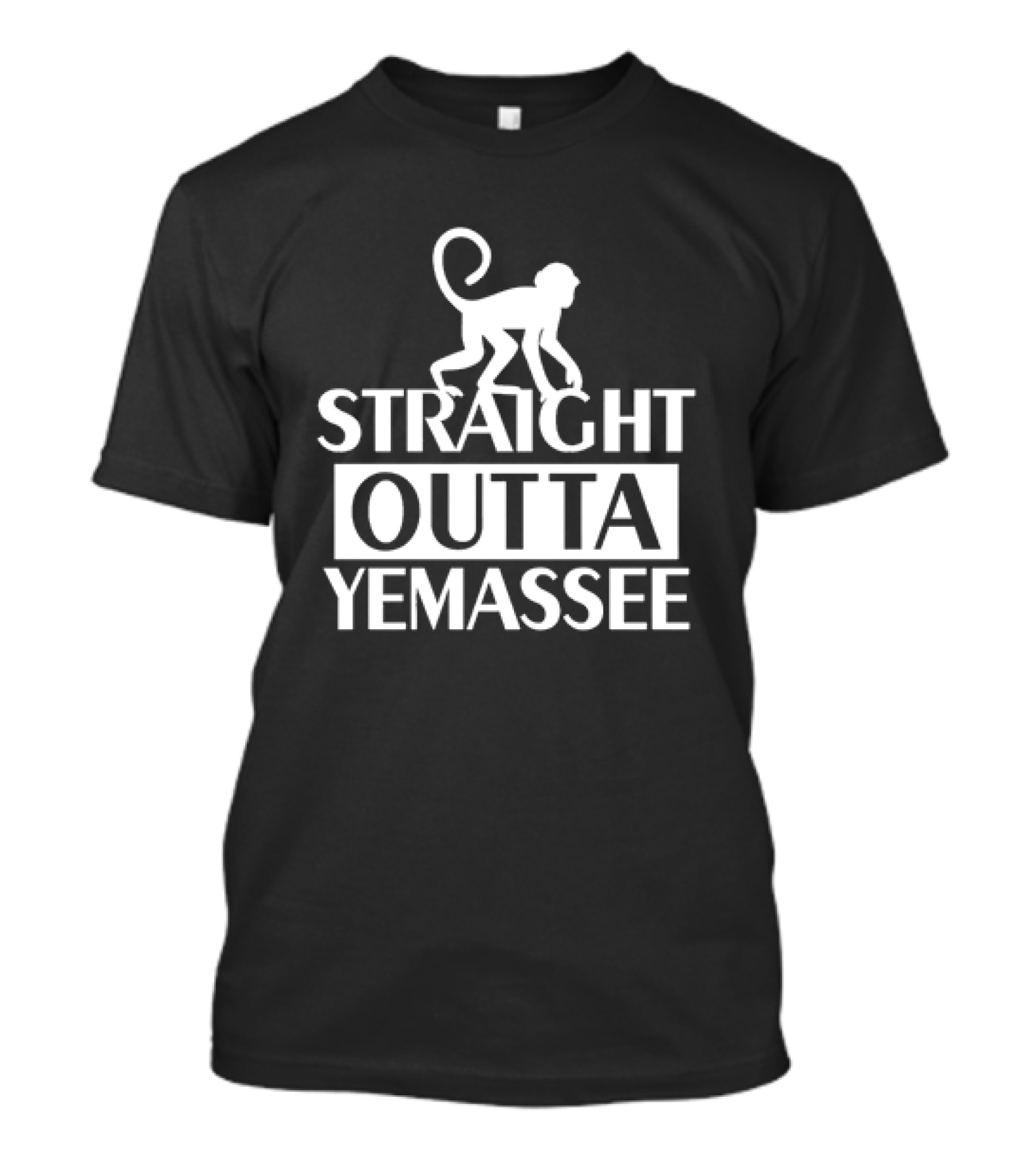 Monkey Graphic Straight Outta Yemassee T-Shirt