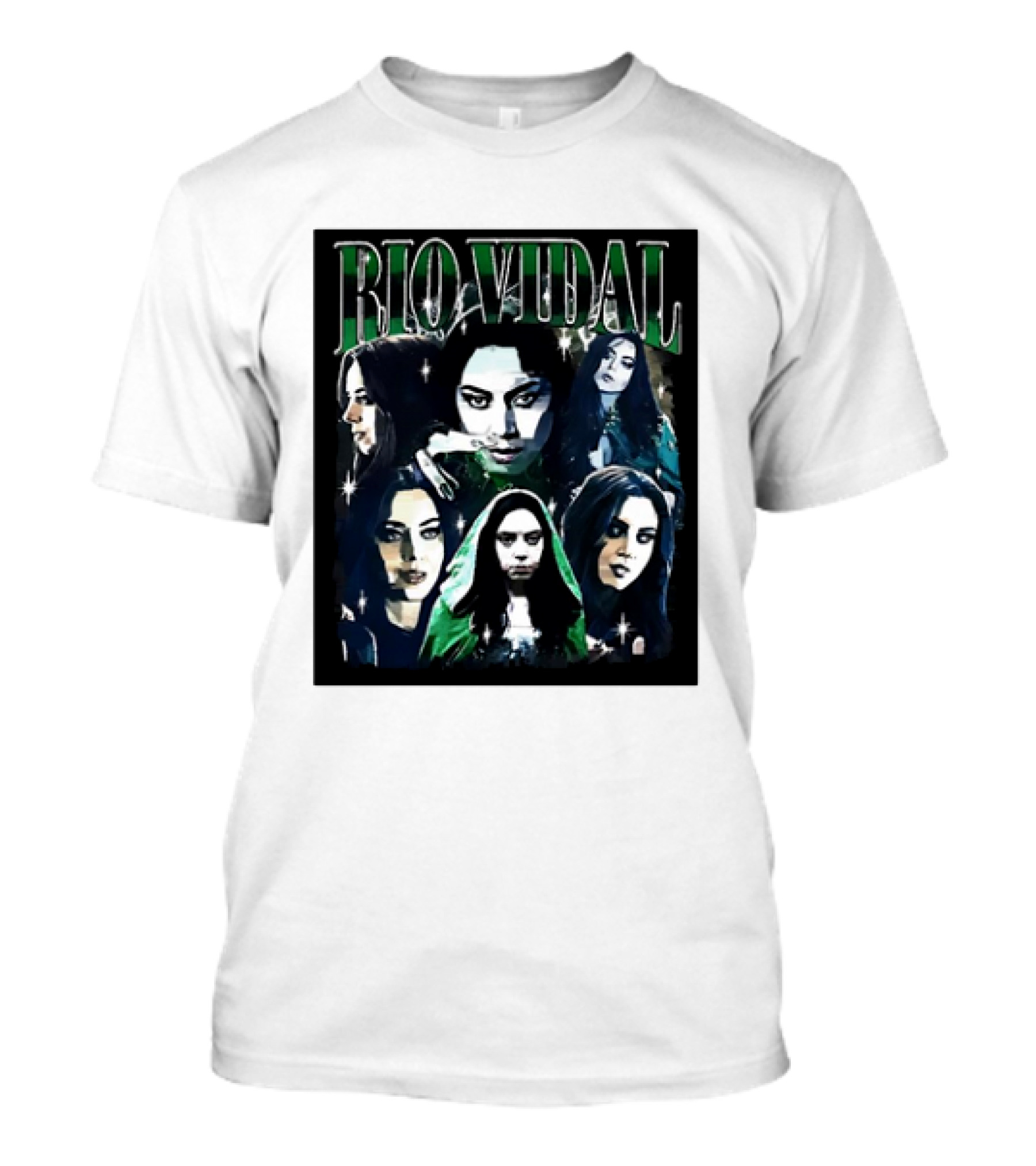 RIO VIDAL Marvel Comic Character Collage T-Shirt