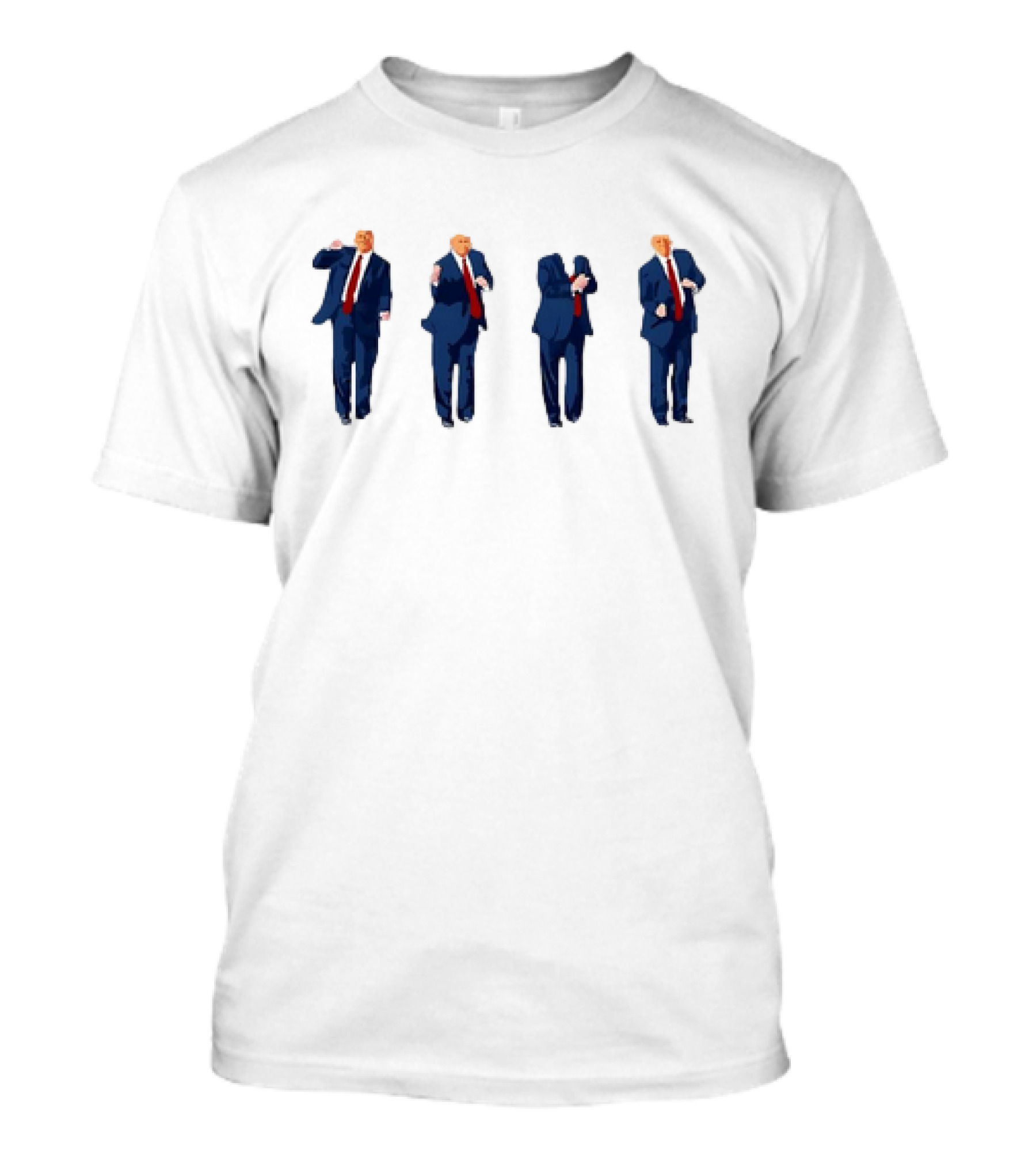 President Donald Trump Dancing America In Blue Suit And Red Tie Sequence T-Shirt