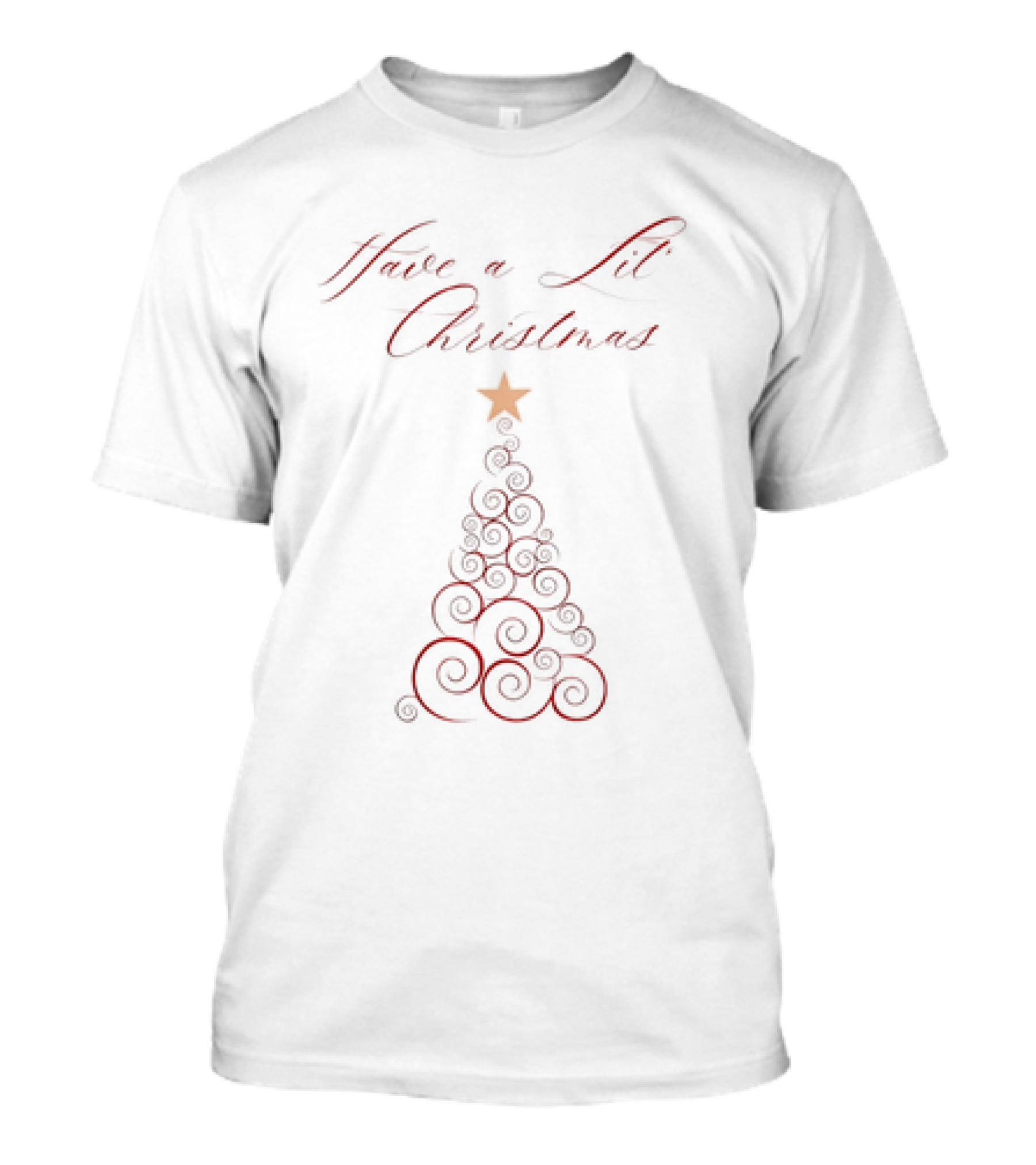 Have A Lit Christmas Swirled Tree Star T-Shirt