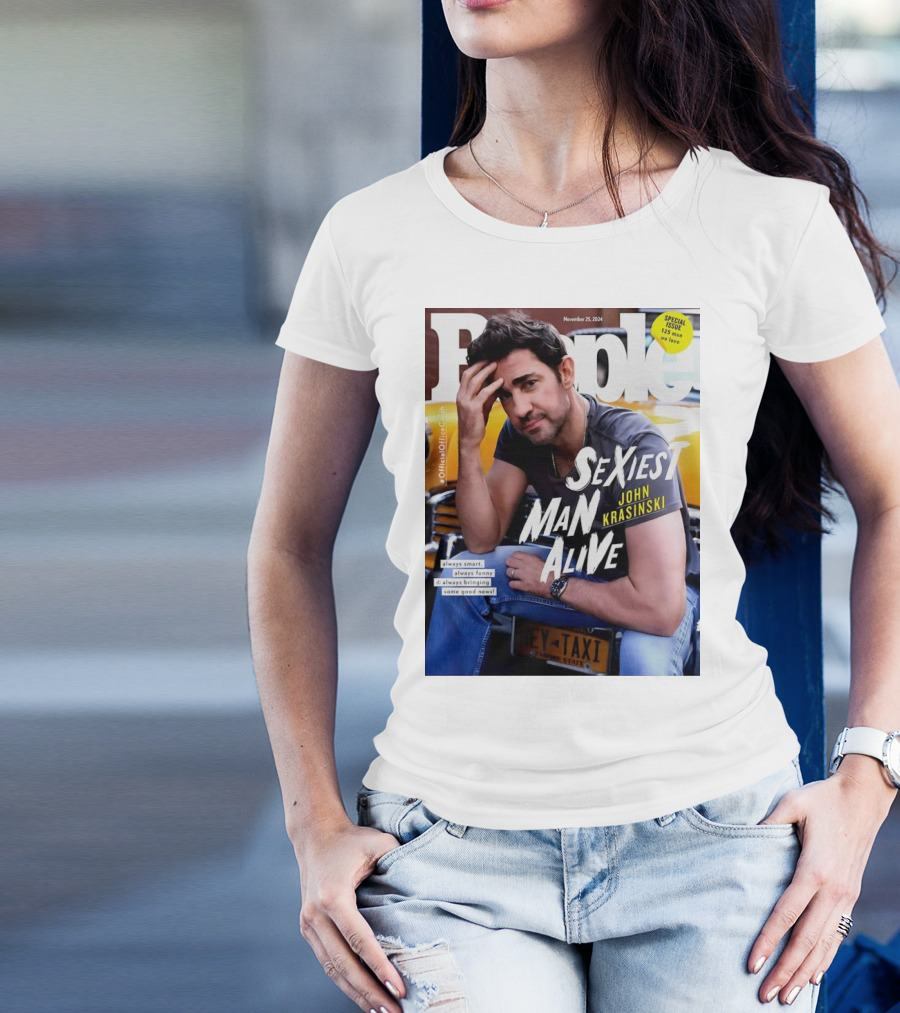 People Magazine Cover Featuring John Krasinski As Sexiest Man Alive 2024 Special Issue T-Shirt