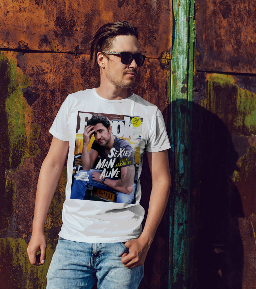 People Magazine Cover Featuring John Krasinski As Sexiest Man Alive 2024 Special Issue T-Shirt