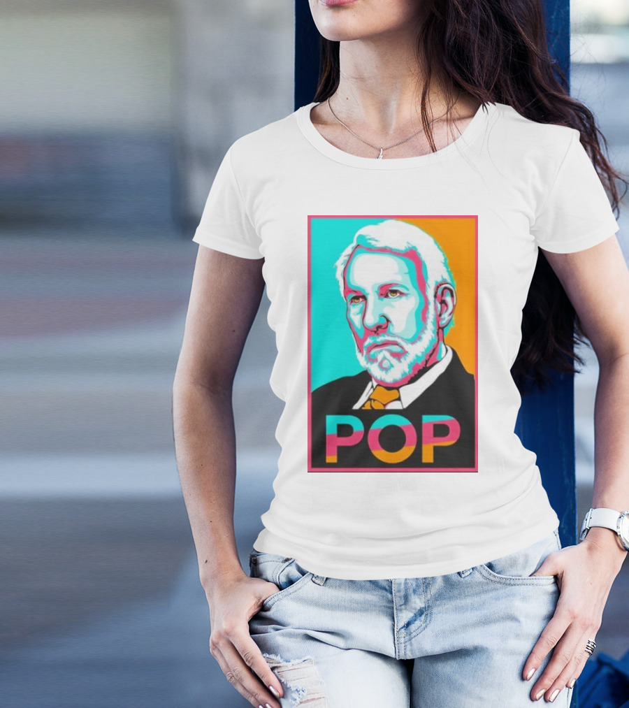 Raul Dominguez Jr Pop Retro Gregg Popovich T-Shirt