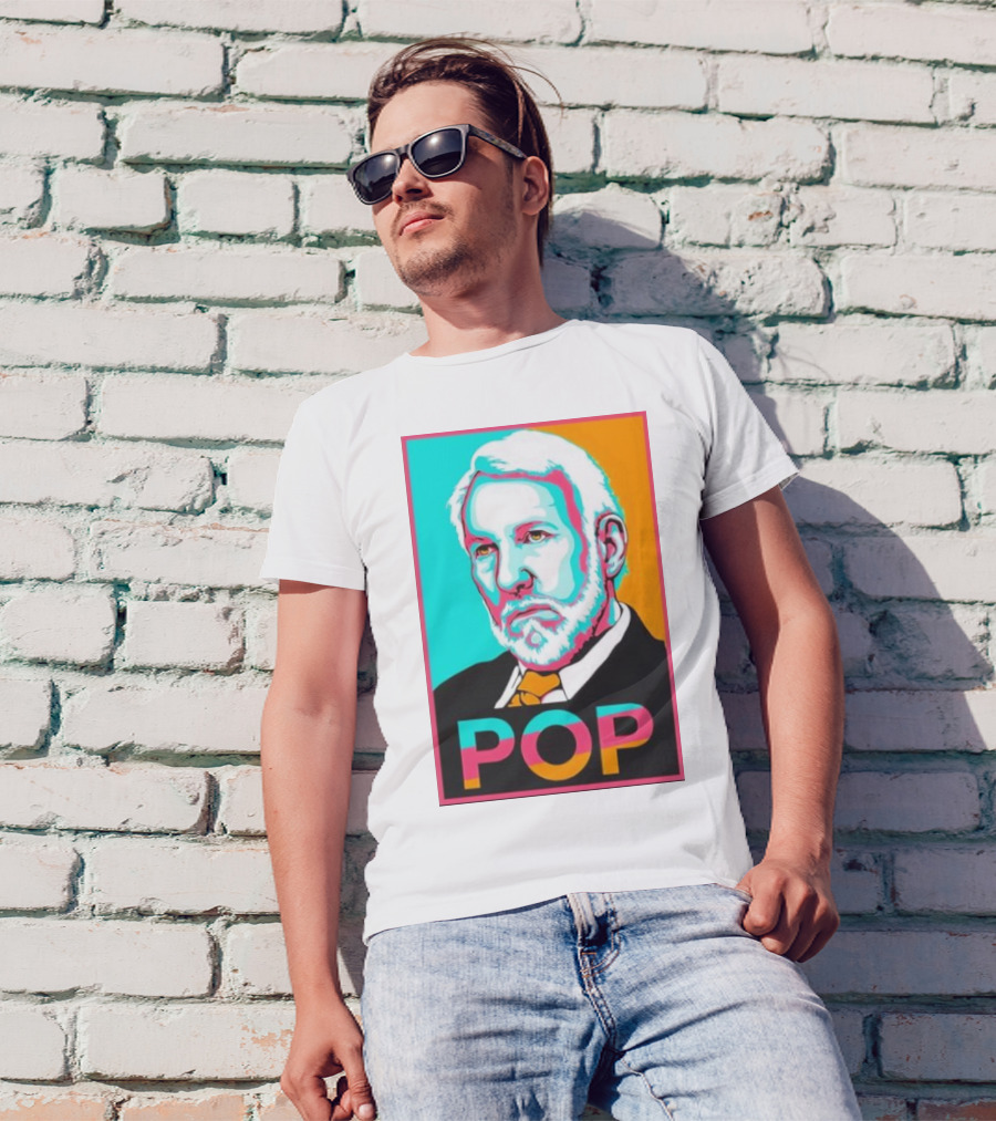 Raul Dominguez Jr Pop Retro Gregg Popovich T-Shirt
