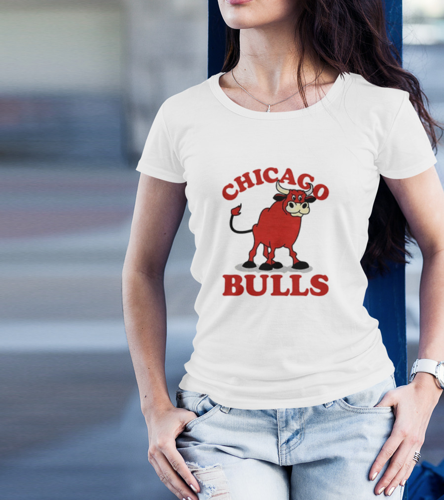 Retro Vintage Chicago Bulls Classic Iconic Bull Image T-Shirt