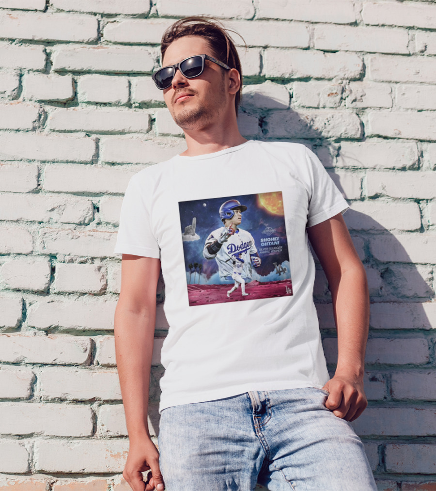 Shohei Ohtani Los Angeles Dodgers Silver Slugger Award Winner MLB Home Decor T-Shirt