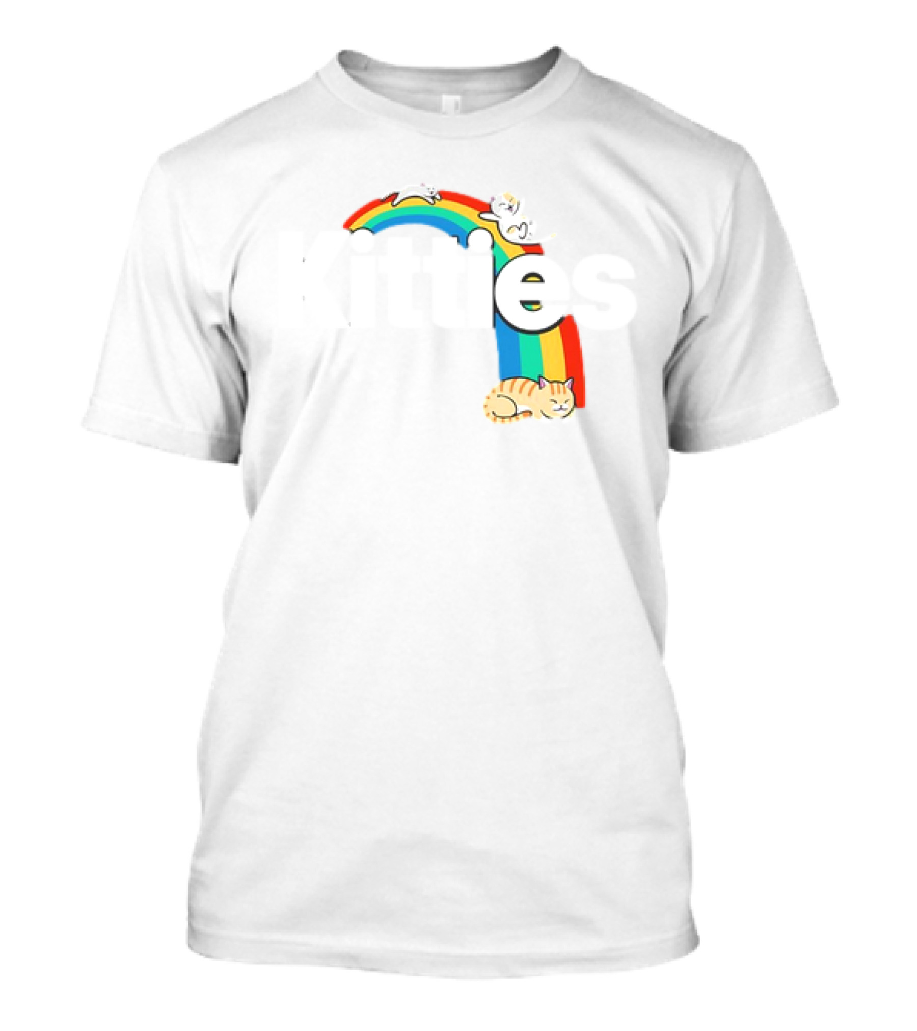 Cats On A Rainbow Kitties On Letters T-Shirt