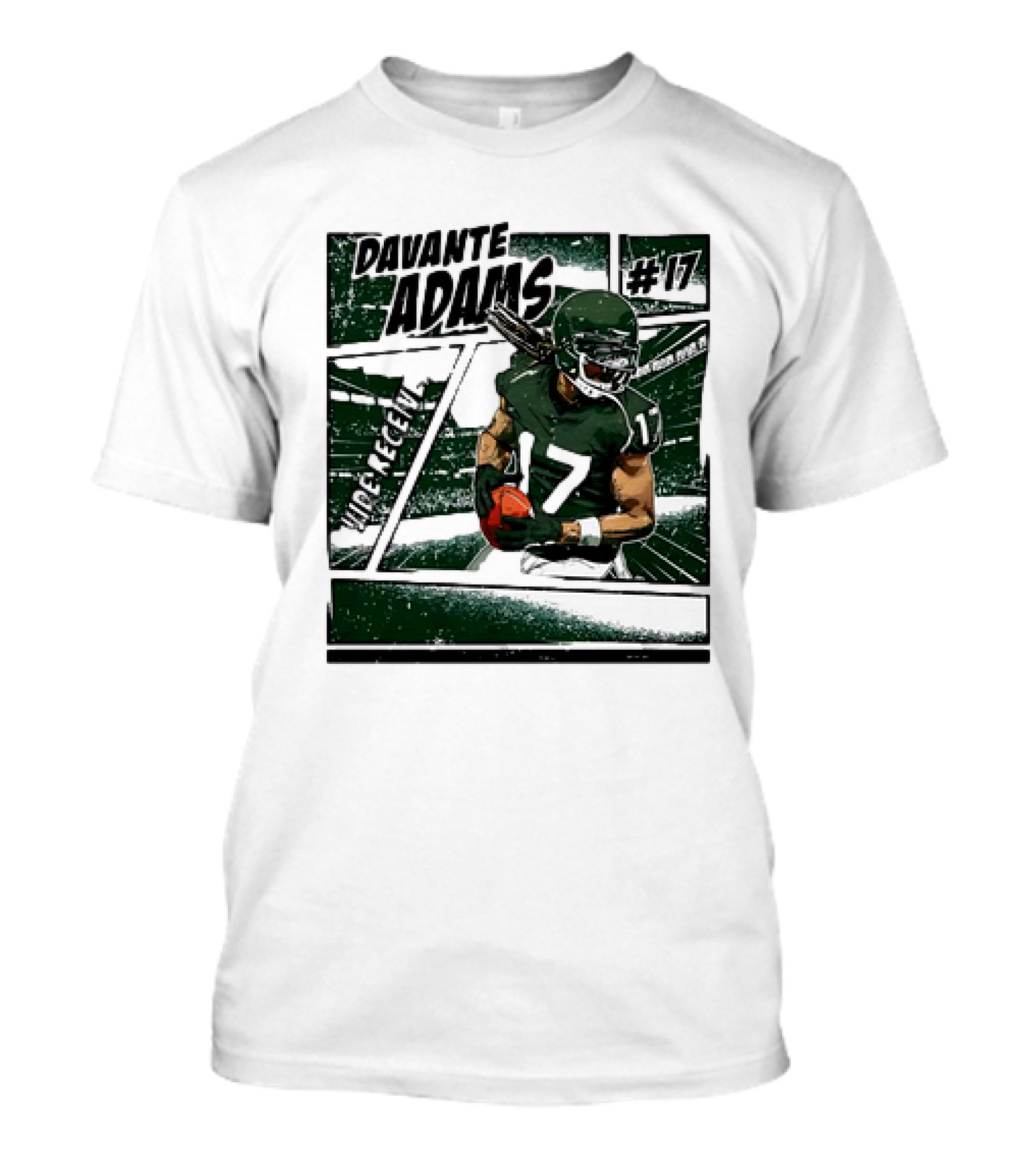 Davante Adams #17 Wide Receiver New York Jets NFL Football Comic Vintage T-Shirt
