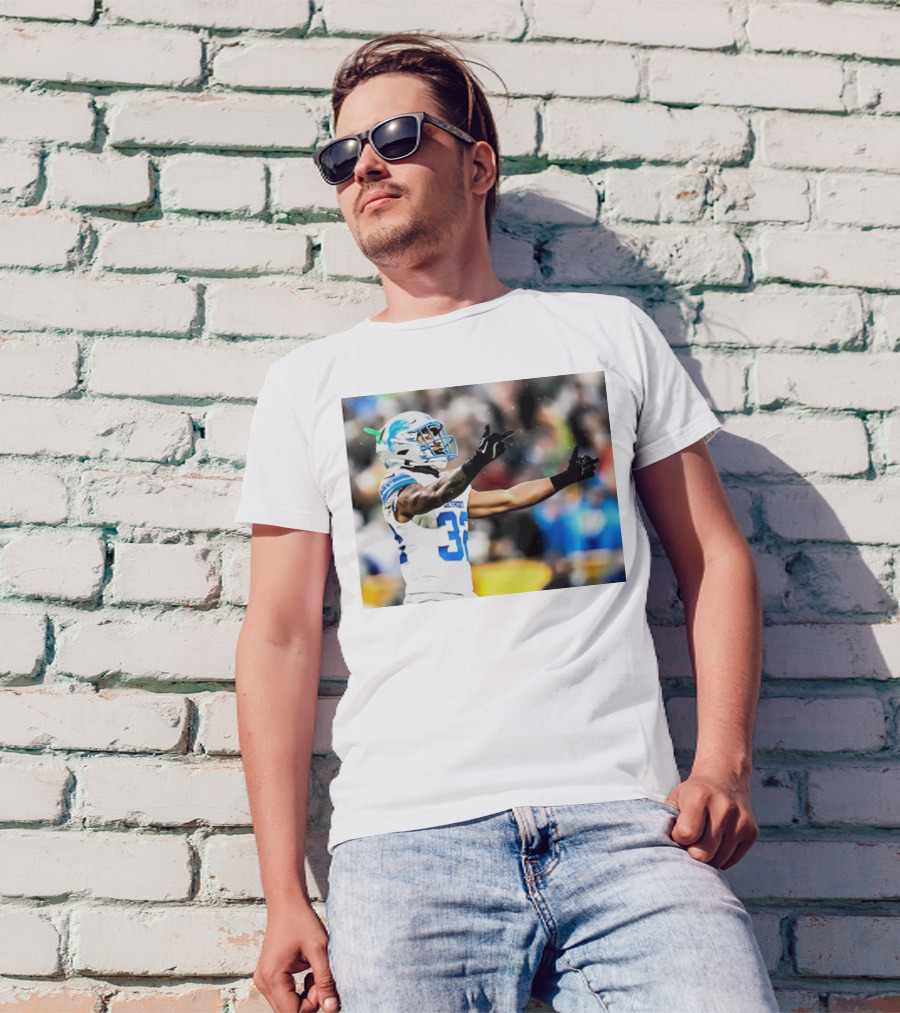 Double Bird Brian Branch Detroit Lions Gesture T-Shirt