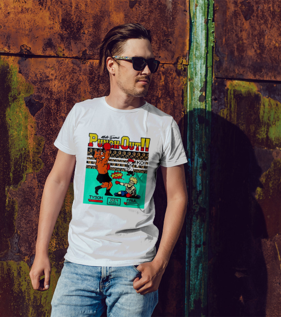 Mike Tyson’s Punch-Out KO Tyson POW Paul Round 2 Retro Game Boxing Match T-Shirt