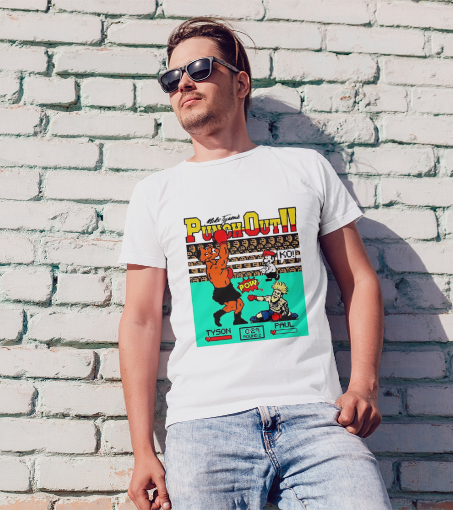 Mike Tyson’s Punch-Out KO Tyson POW Paul Round 2 Retro Game Boxing Match T-Shirt