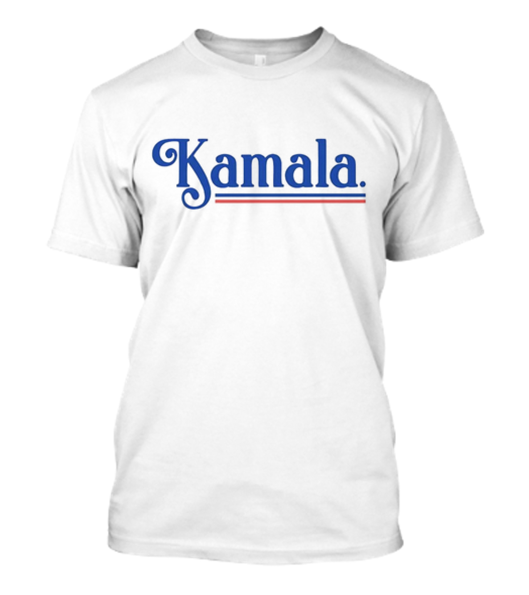 Kamala Blue Red Underline Text T-Shirt
