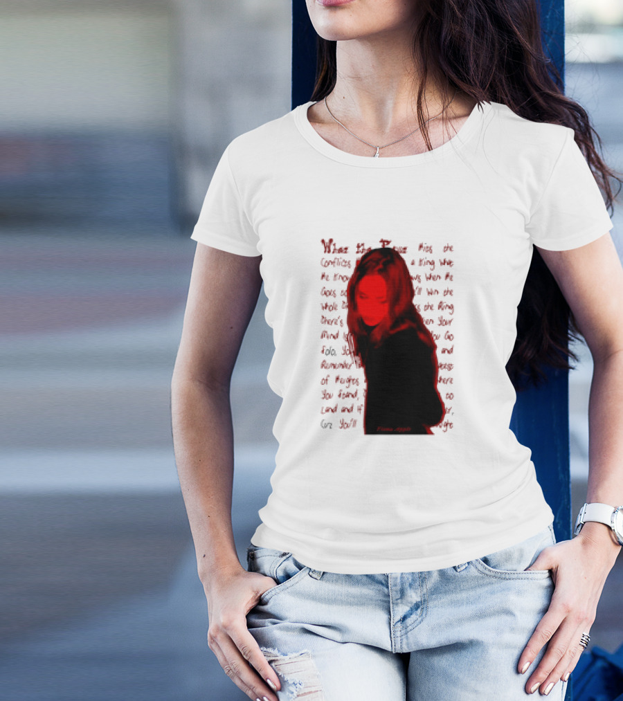 Fiona Apple When The Pawn Full Excerpt Bold Text Red T-Shirt