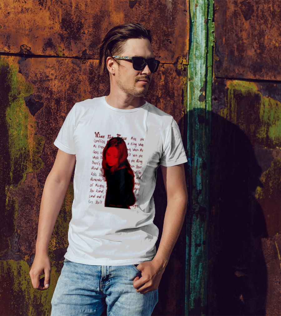 Fiona Apple When The Pawn Full Excerpt Bold Text Red T-Shirt