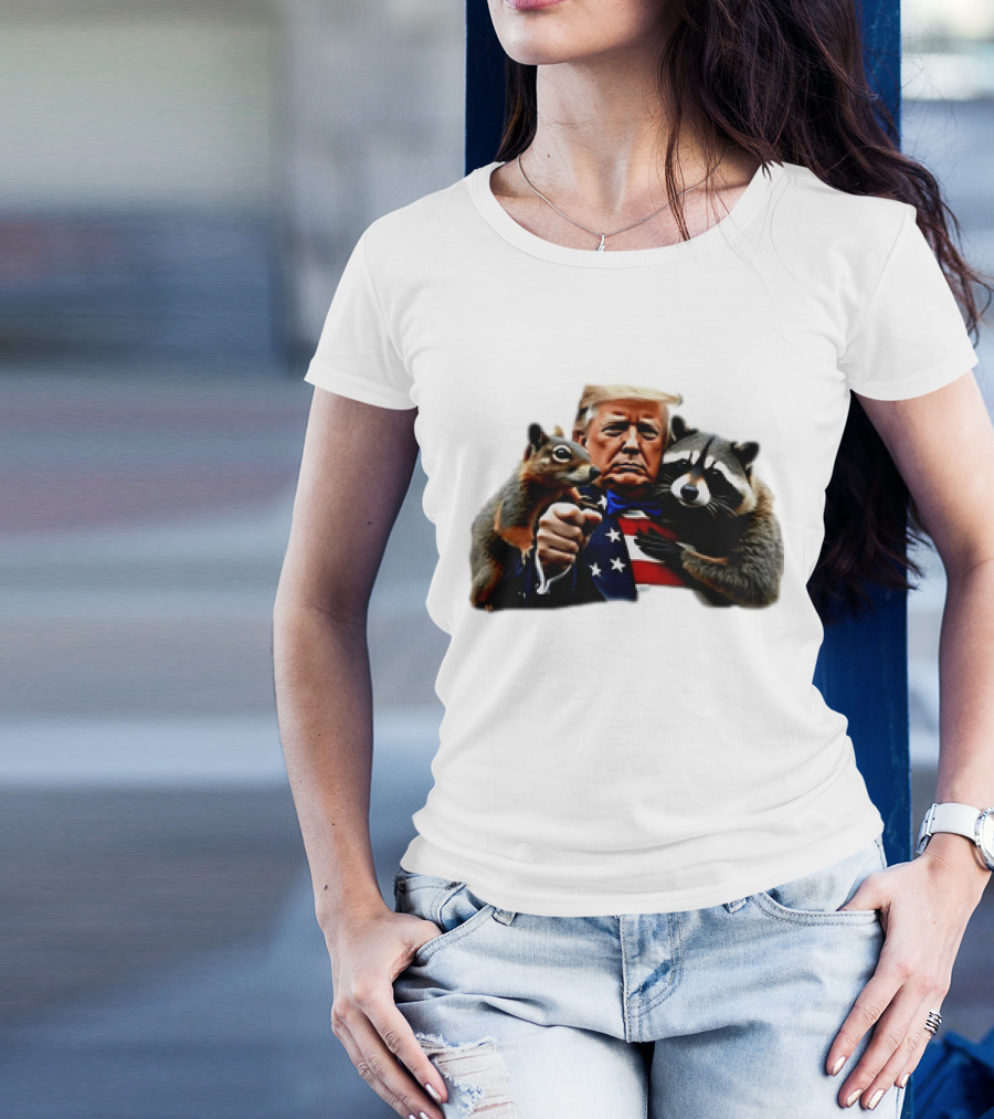 Trump With Peanut Squirrel And Raccoon T-Shirt