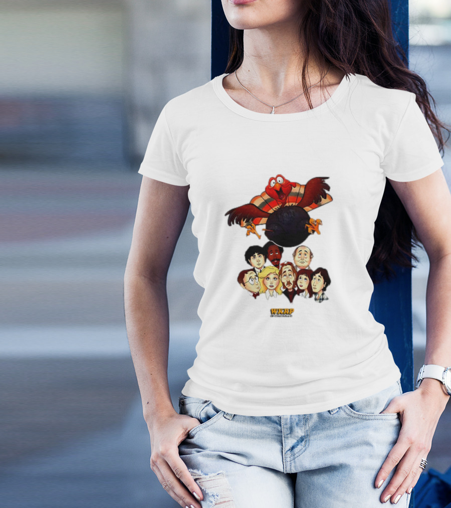 WKRP In Cincinnati Turkey Drop Cartoon Characters T-Shirt