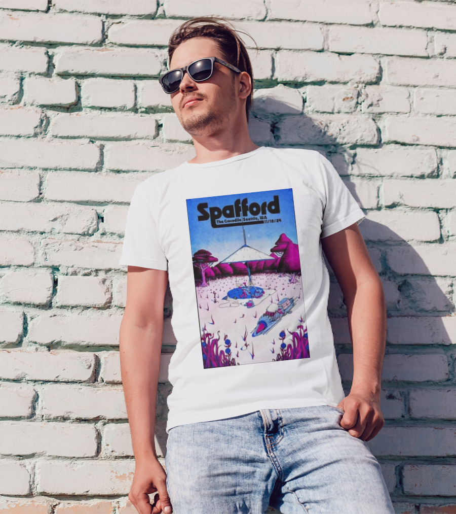 Spafford Live At The Crocodile Seattle 11/10/24 Vintage Sci-Fi Scene T-Shirt