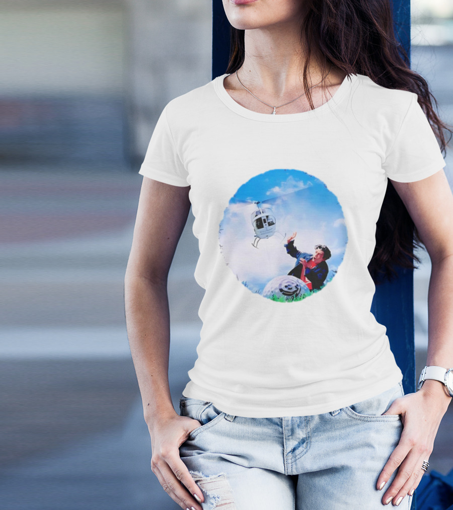 Pouya Happy Hunting 2024 Helicopter And Smile Face Balloon Adventure T-Shirt