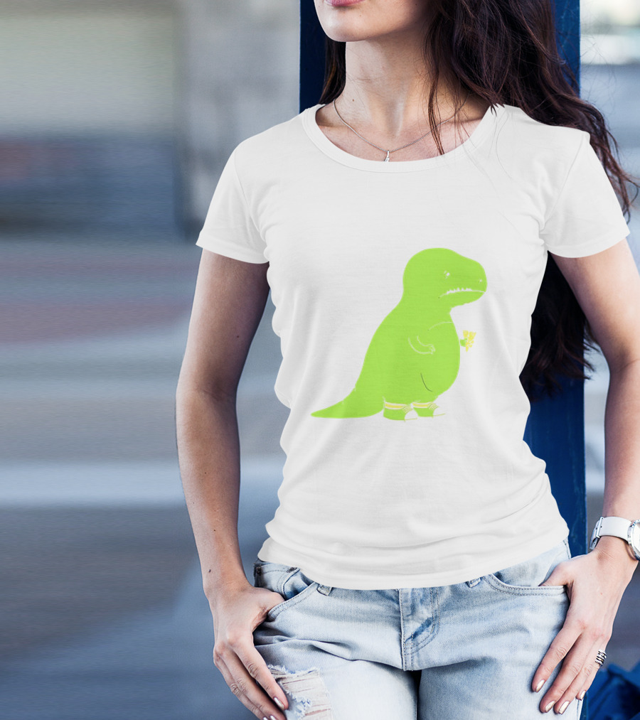 T-rex Struggles With An Ice Cream Cone Darn Silly Dinosaur Problem T-Shirt