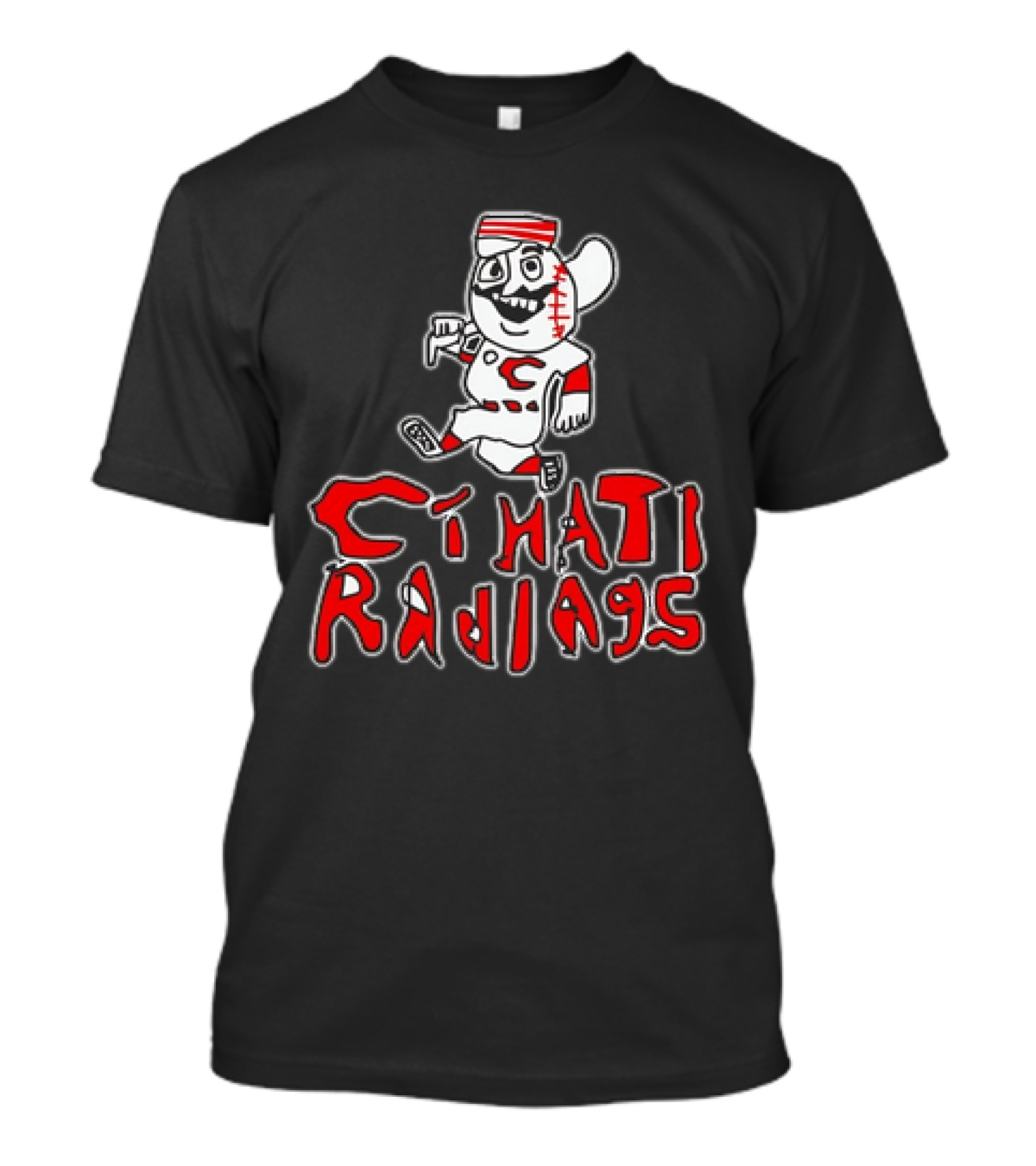 Cincinnati Reds Parody Baseball Character T-Shirt