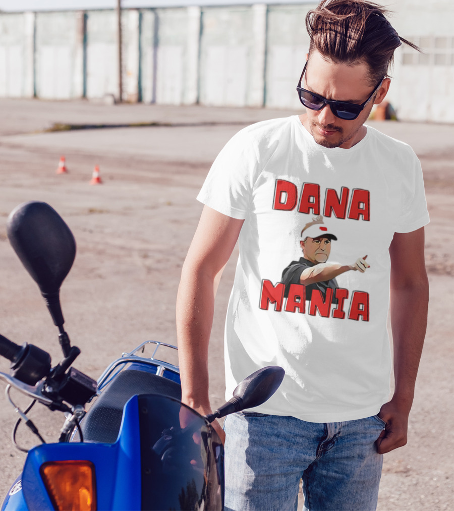 Dana Mania Nebraska Cornhusker Enthusiasm Pointing T-Shirt