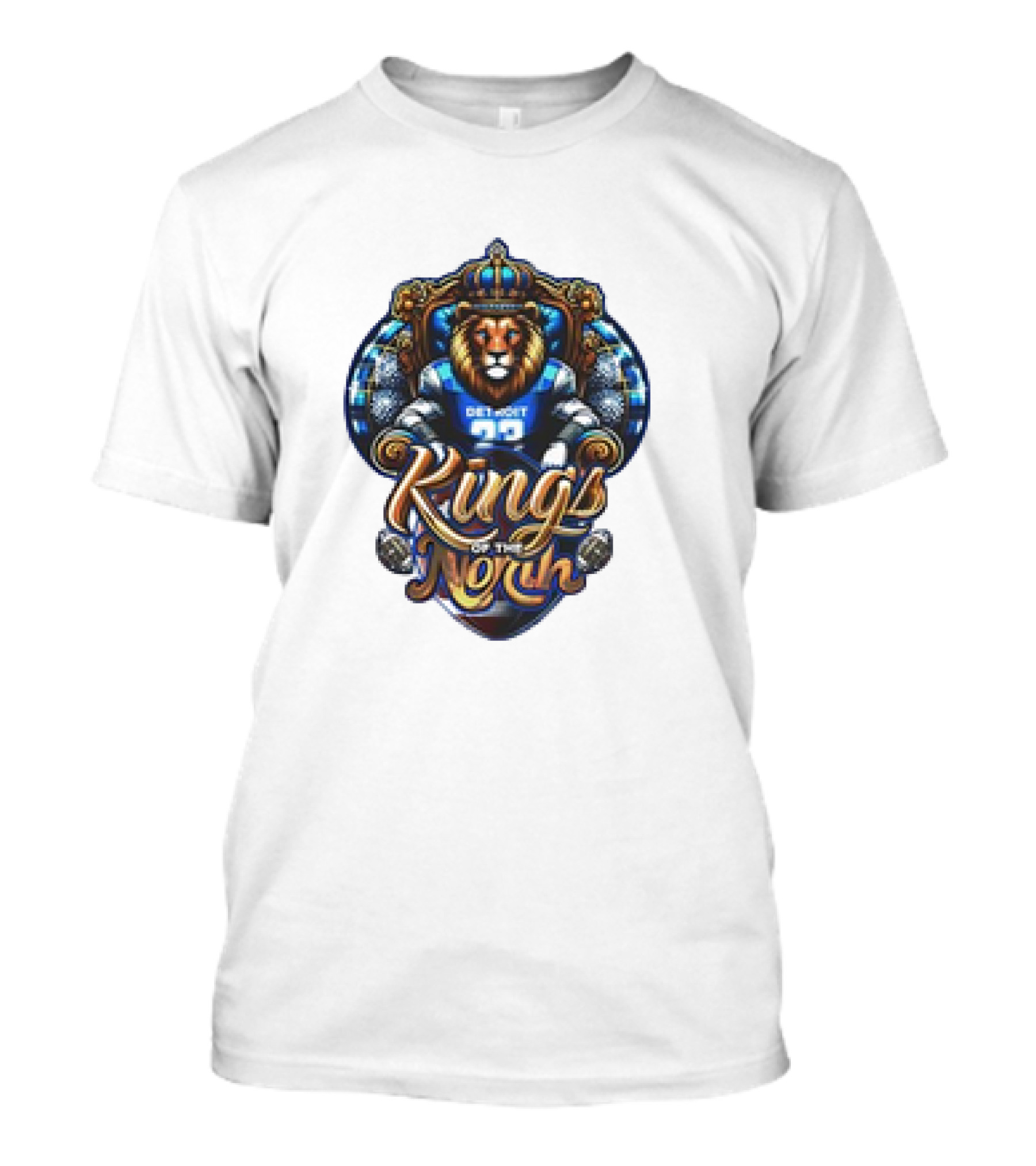Detroit Kings Of The North Football Champions Lion T-Shirt