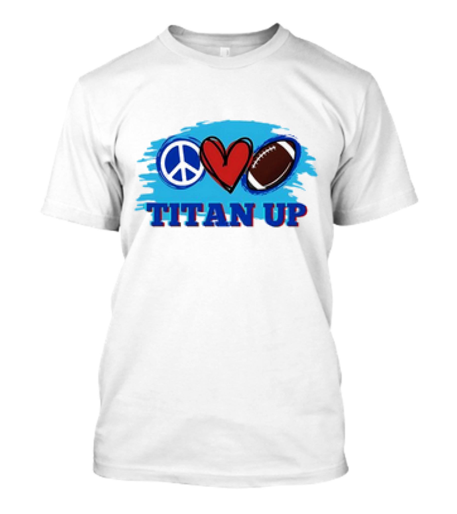 AFC South Titan Up Peace Love Football T-Shirt