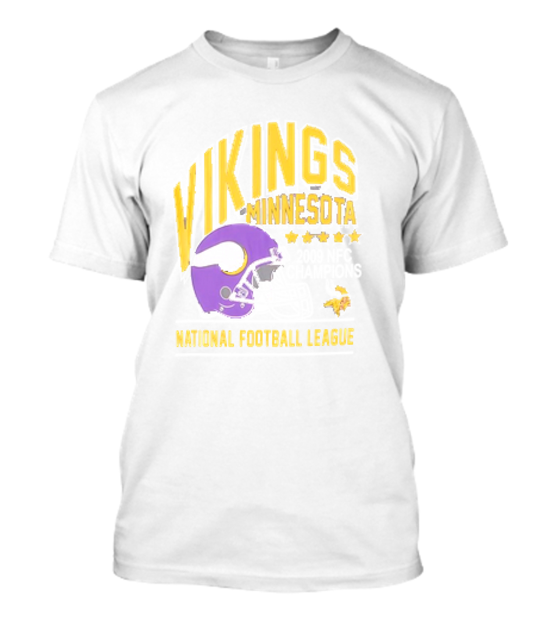 Minnesota Vikings National Football League Helmet Stars T-Shirt