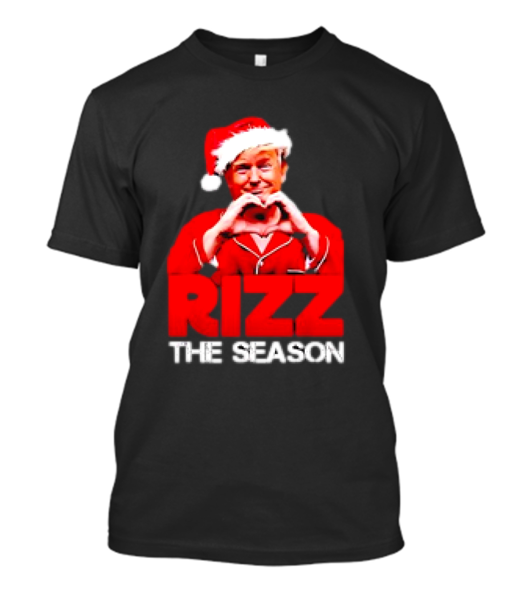 Rizz The Season Santa Trump Christmas Pajama Rizzmas T-Shirt