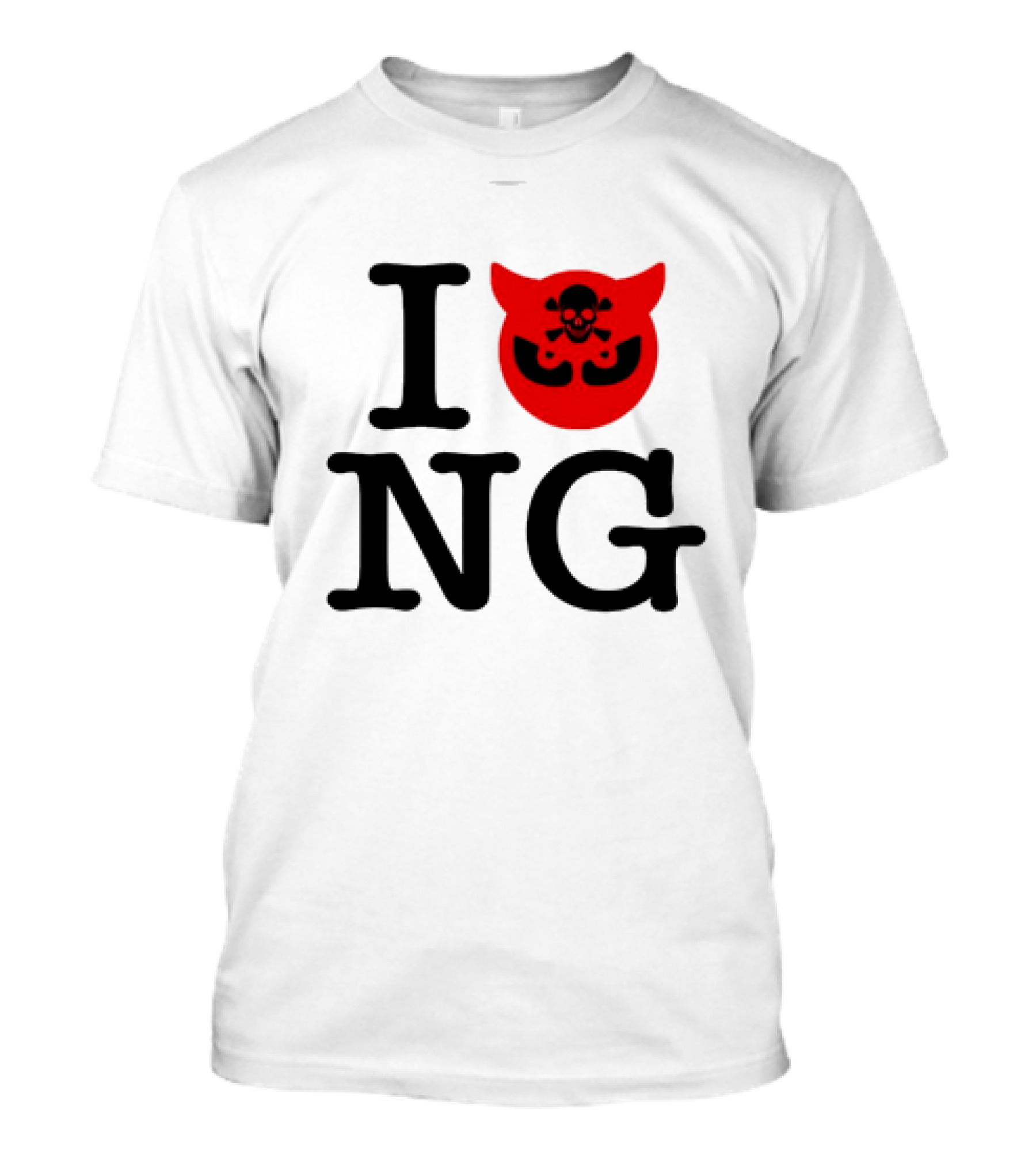 I Love Newgrounds Skull Emblem T-Shirt