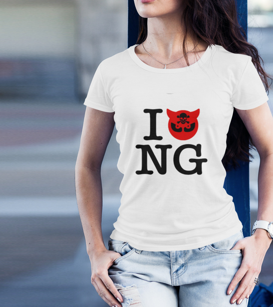 I Love Newgrounds Skull Emblem T-Shirt
