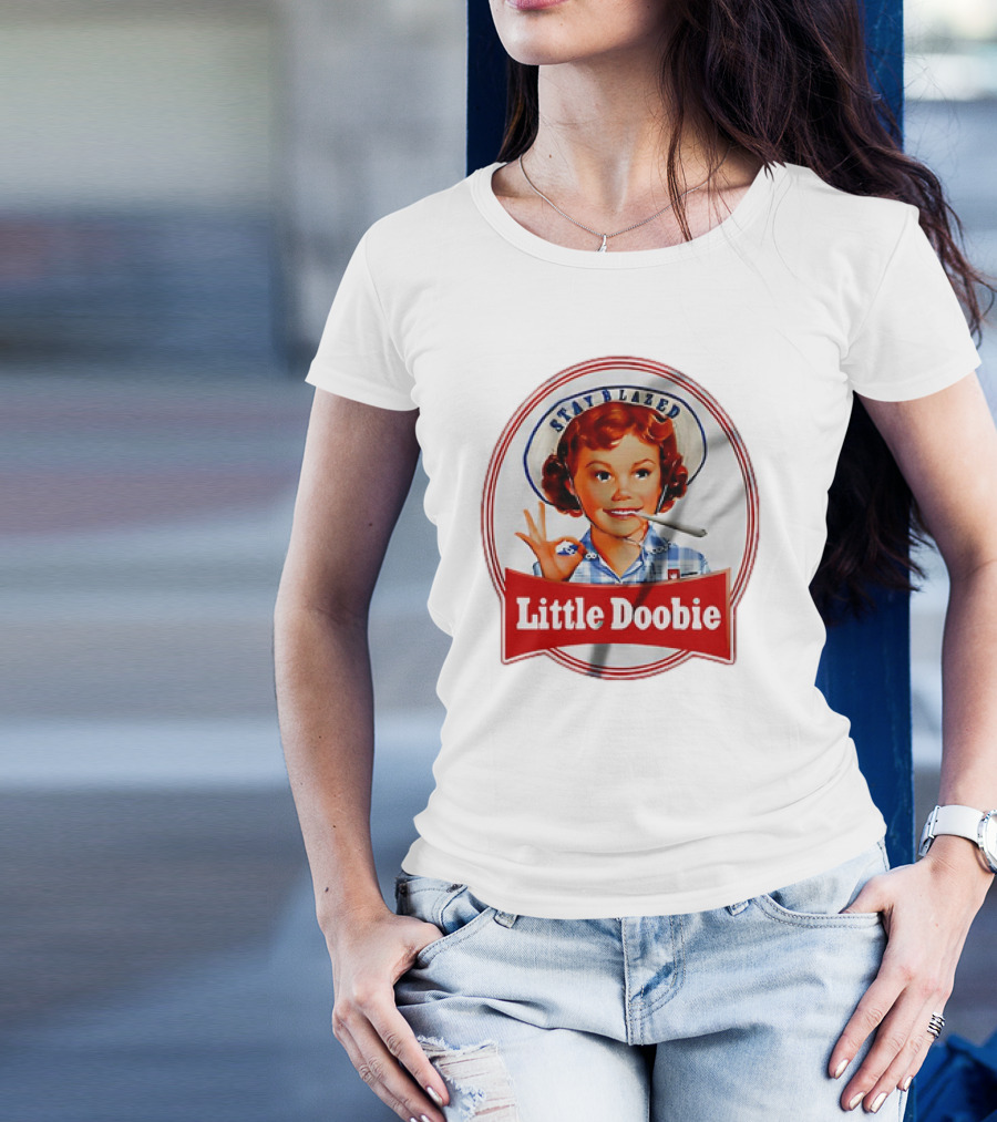 Stay Blazed Little Doobie Smoking Weed Funny T-Shirt